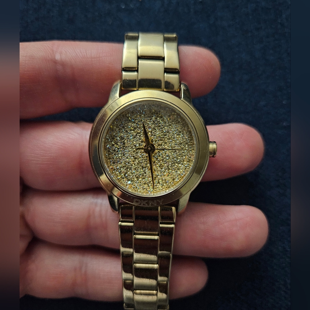 DKNY Gold Glitter Watch